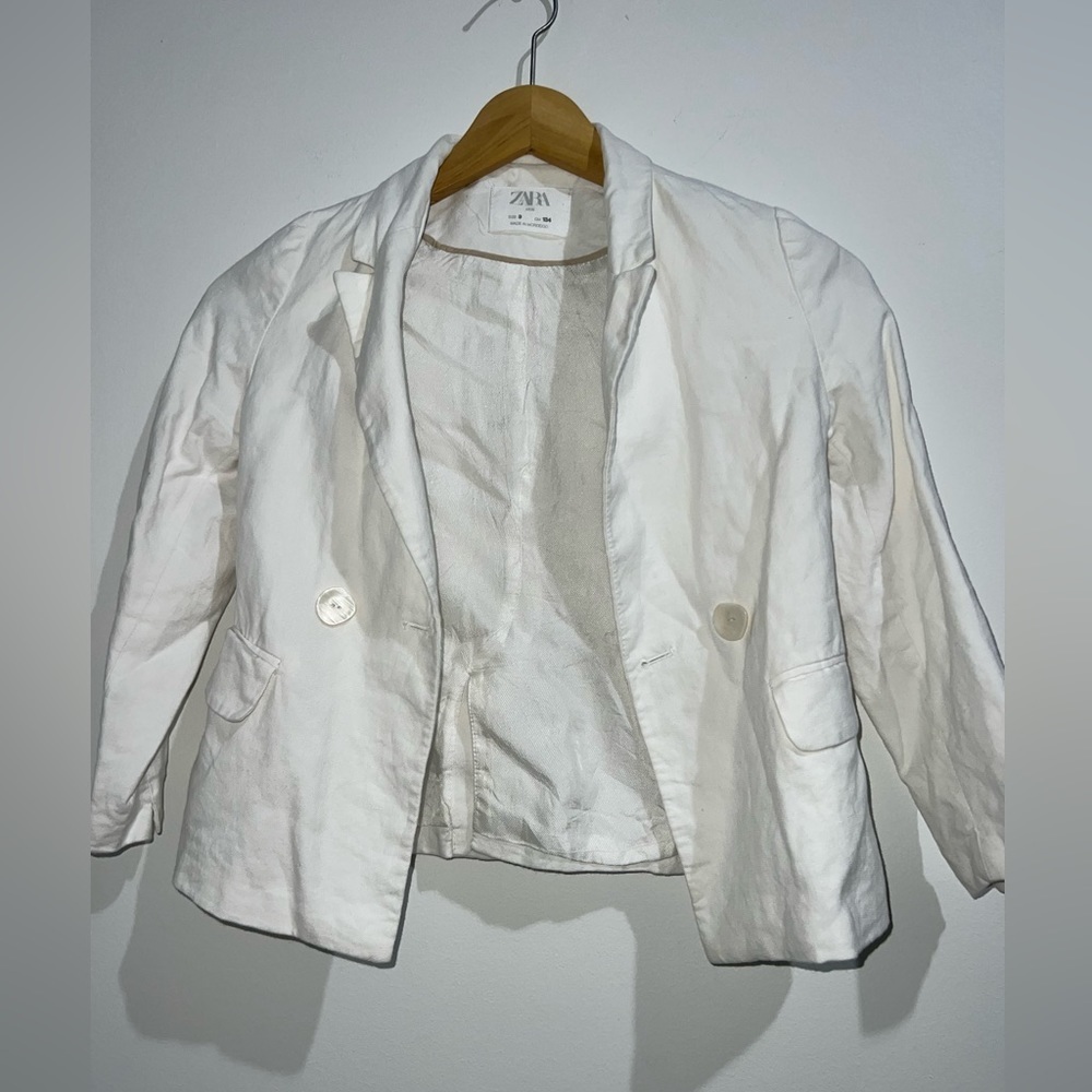 Zara White Blazer Size 9